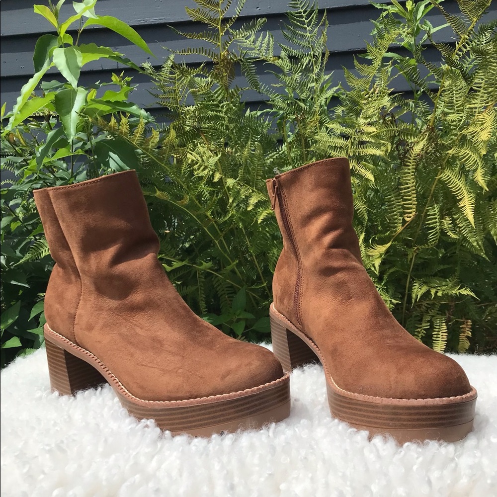 Brown Suede Ankle Boots